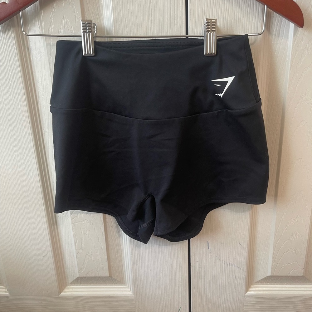 Gymshark Black Athletic Shorts High-Waisted Compression